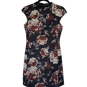 Theory Mod Belt Dress In Victorian Floral Satin, 2